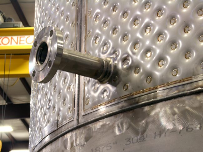 asme-rated dimple jacketed tank